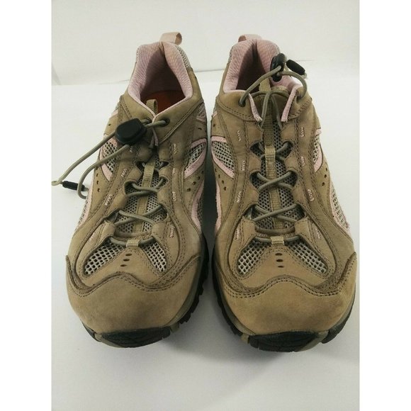 Women's Merrell Hiking Shoe Size 9 Tan and Pink - Picture 3 of 12